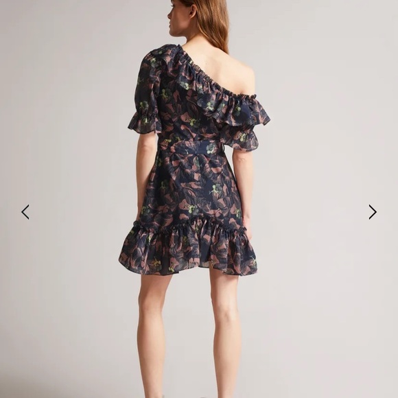 Ted Baker dress: Hazpin NWT
Asymmetric Cold Shoulder Ruffle Mini Dress - Picture 5 of 6
